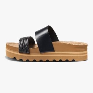 Reef Black and Tan Black Braid Cushion Vista Hi Size 8.5